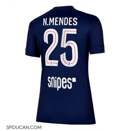 Zenski Nogometni Dres Paris Saint-Germain Nuno Mendes #25 Domaci 2025-26 Kratak Rukav